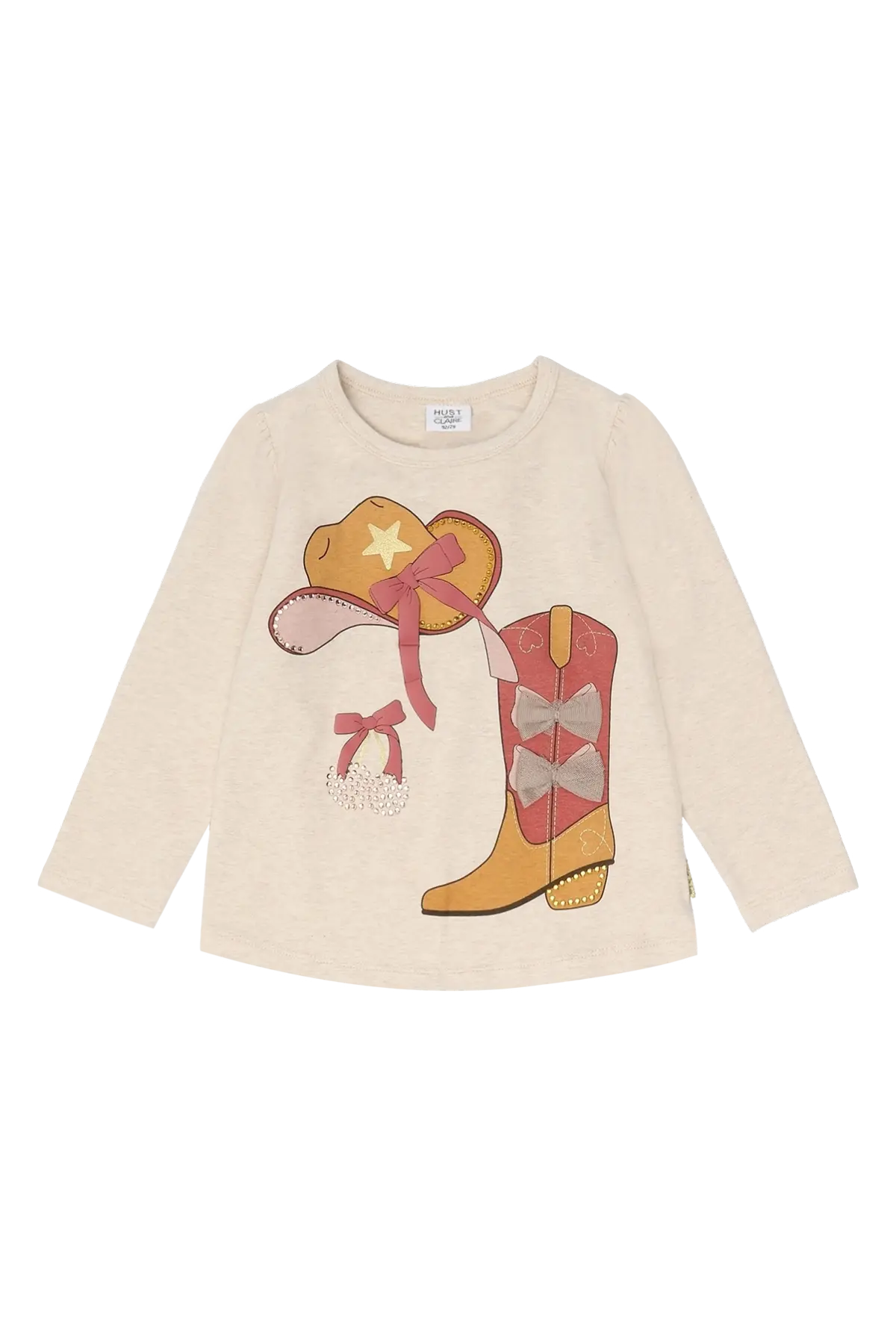 Hust & Claire Langarmshirt - Alma Cowgirl - French Oak Mokkini Kindermode T-Shirt Langarm