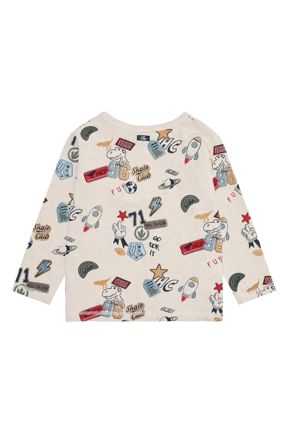 Hust & Claire Langarmshirt Anton - Badges Mokkini Kindermode T-Shirt Langarm