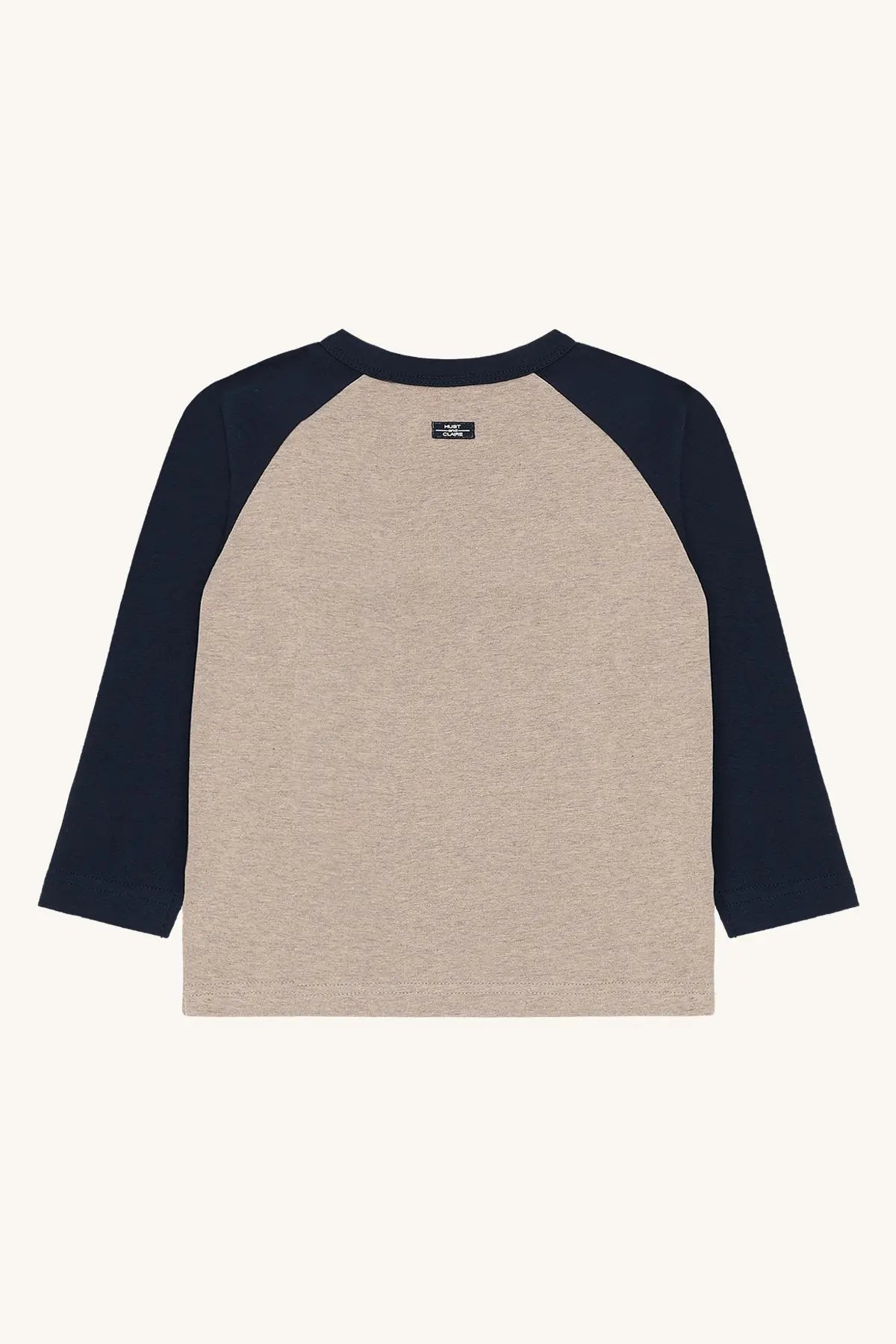 Hust & Claire Langarmshirt Beige Snowboard Jungen Mokkini Kindermode Sweatshirt