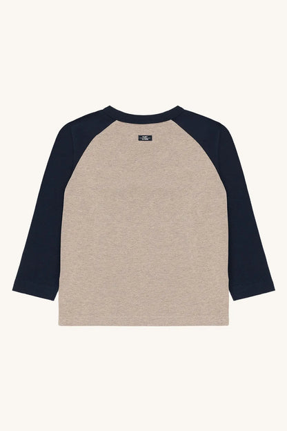 Hust & Claire Langarmshirt Beige Snowboard Jungen Mokkini Kindermode Sweatshirt