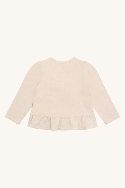 Hust & Claire Langarmshirt Creme Blumen Mädchen Mokkini Kindermode T-Shirt Langarm