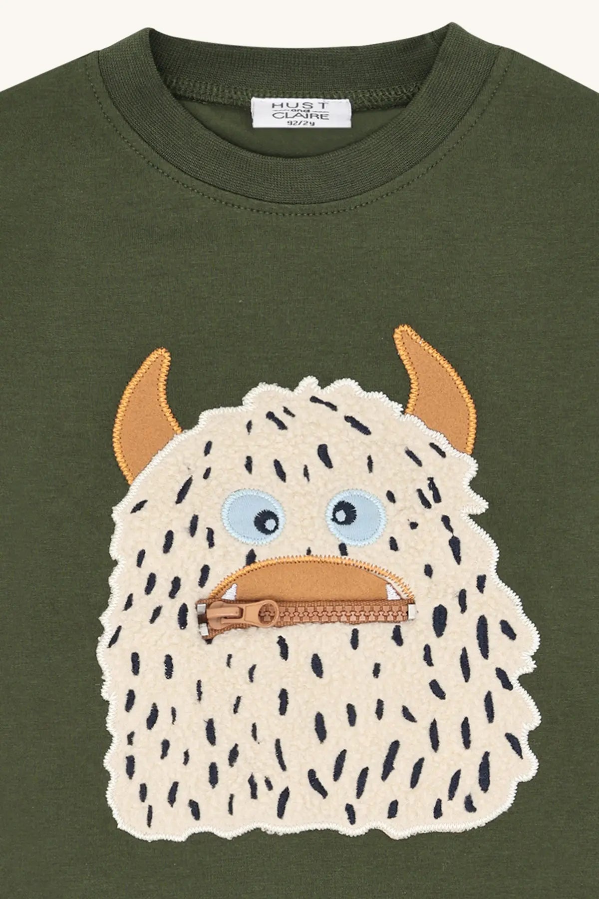Hust & Claire Langarmshirt Grün Monster Jungen Mokkini Kindermode Sweatshirt