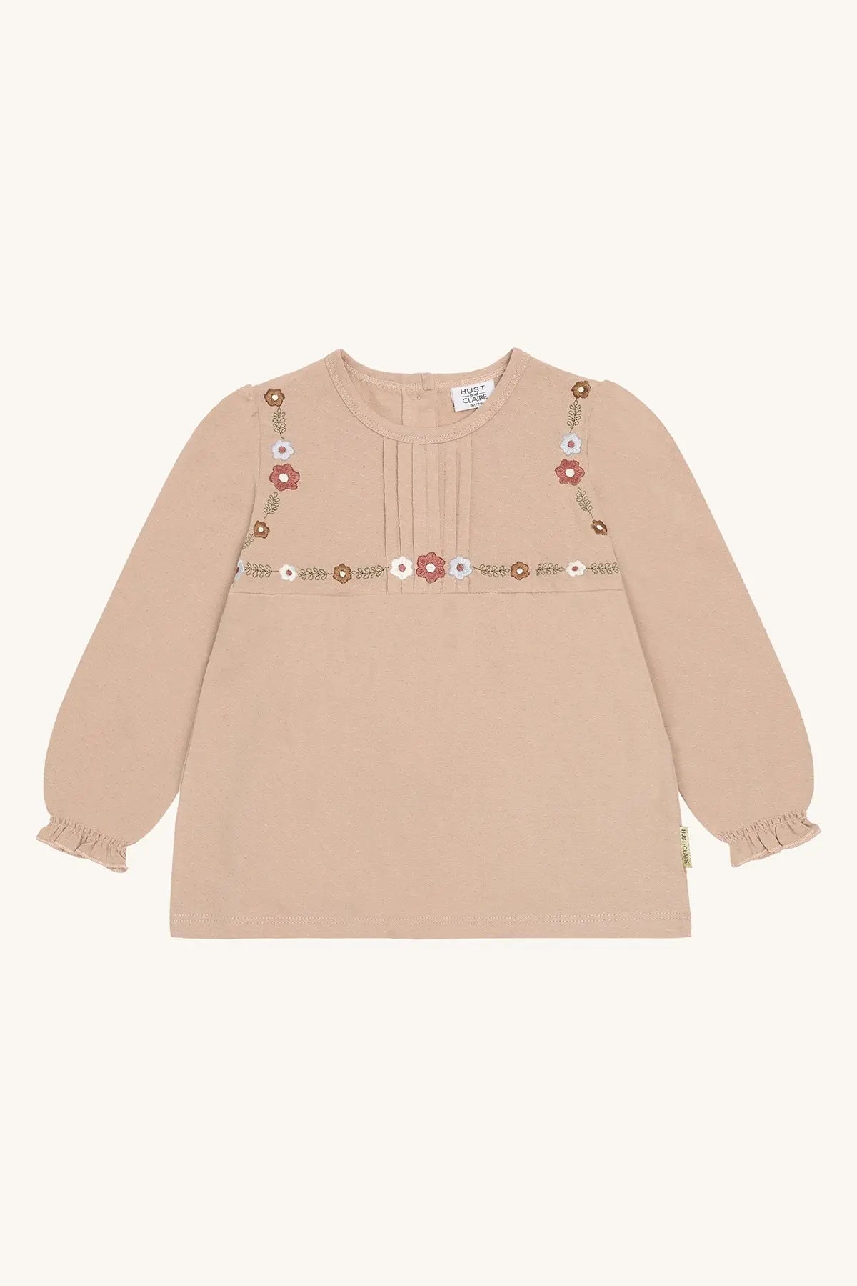 Hust & Claire Langarmshirt Rosa Blumen Mädchen Mokkini Kindermode T-Shirt Langarm