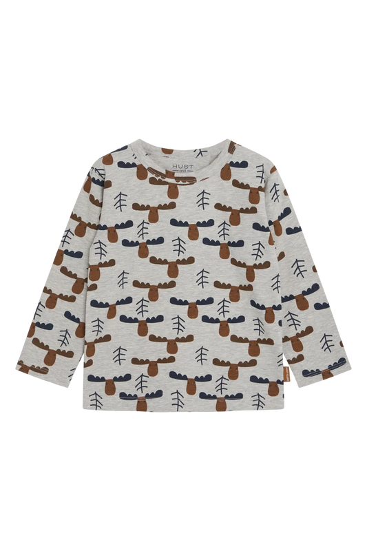 Hust & Claire Langarmshirt mit Elch-Print-August Mokkini Kindermode T-Shirt Langarm