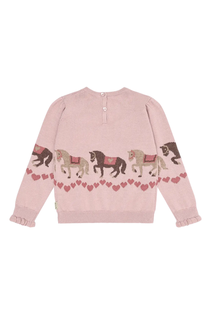 Hust & Claire Pullover - Pani - Pferde Mokkini Kindermode Kleid