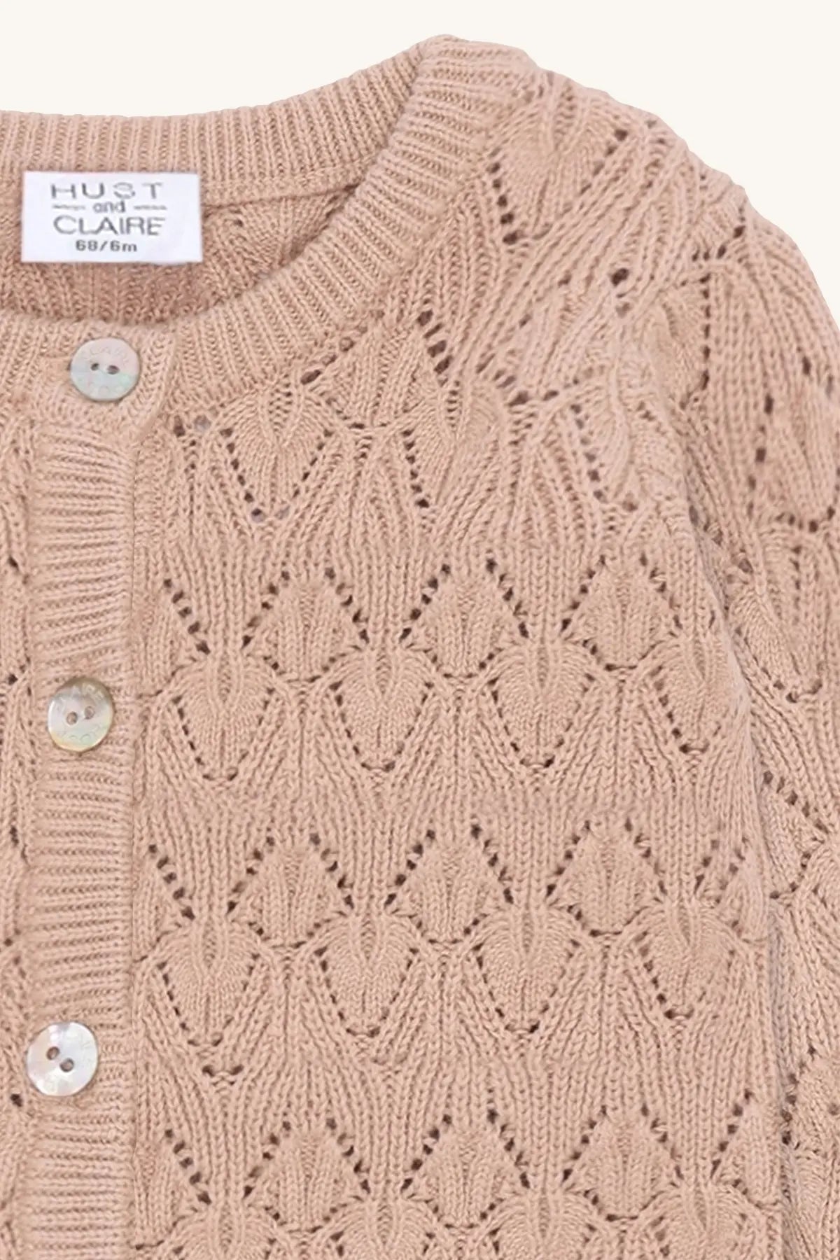 Hust & Claire Strickjacke Beige Mädchen Mokkini Kindermode Strickjacke