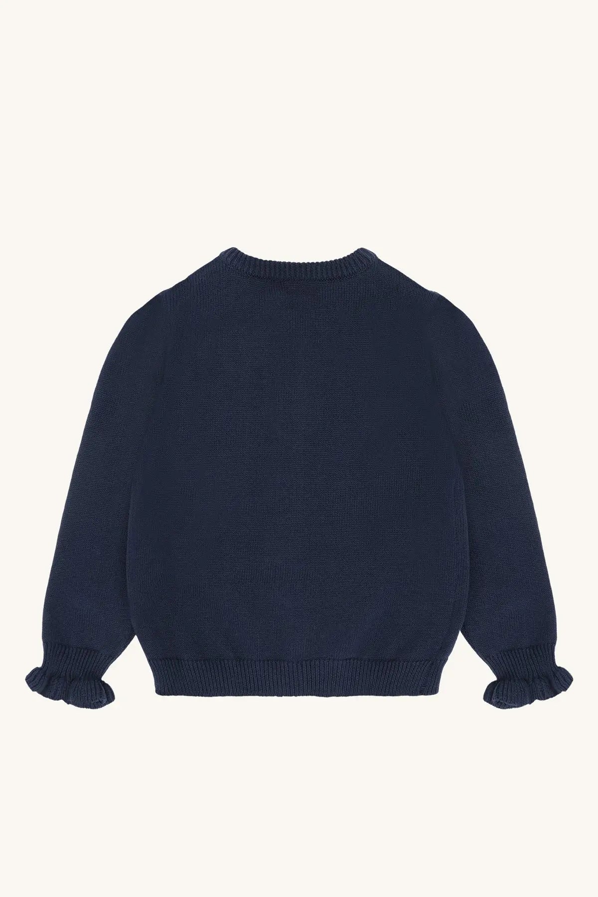 Hust & Claire Strickjacke Blau Blumen Mädchen Mokkini Kindermode Strickjacke