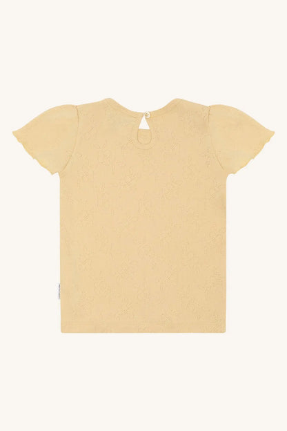 Hust & Claire T-shirt HCAlma basic pointelle Nectar Mokkini Kindermode T-shirt