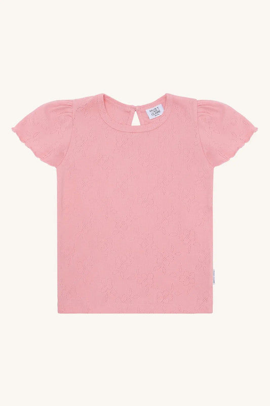 Hust & Claire T-shirt HCAlma basic pointelle Shell Mokkini Kindermode T-shirt