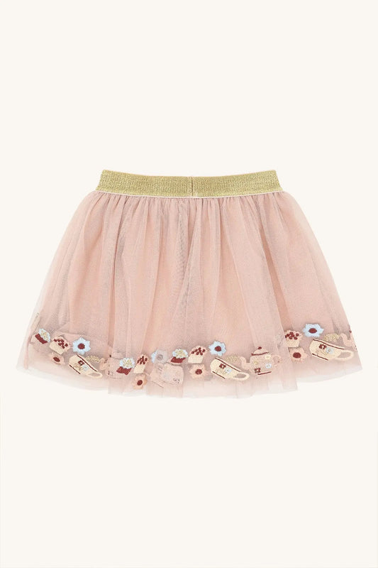 Hust & Claire Tüllrock Rosa Mädchen Stickerei Mokkini Kindermode Rock