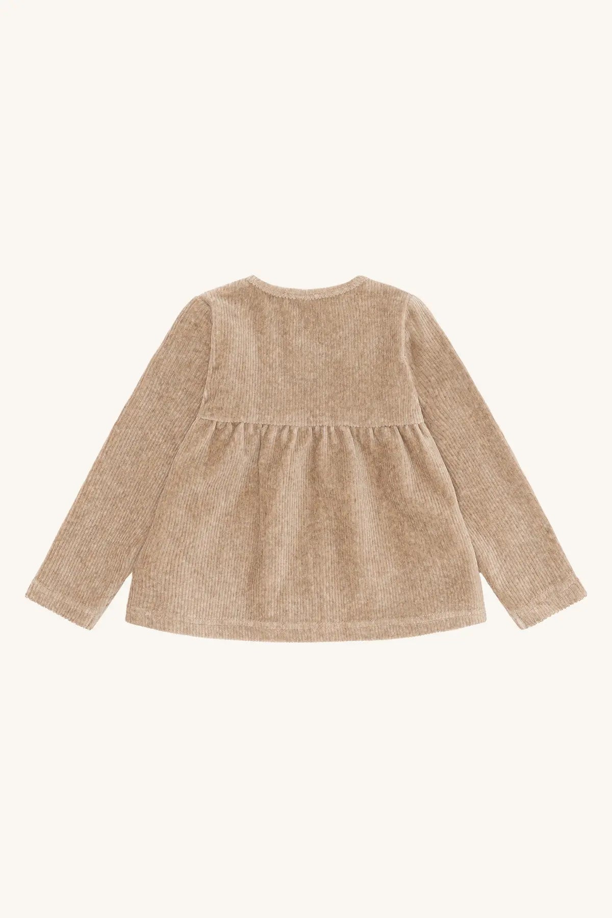 Hust & Claire Veloursjacke Beige Herzen Mädchen Mokkini Kindermode Jacke