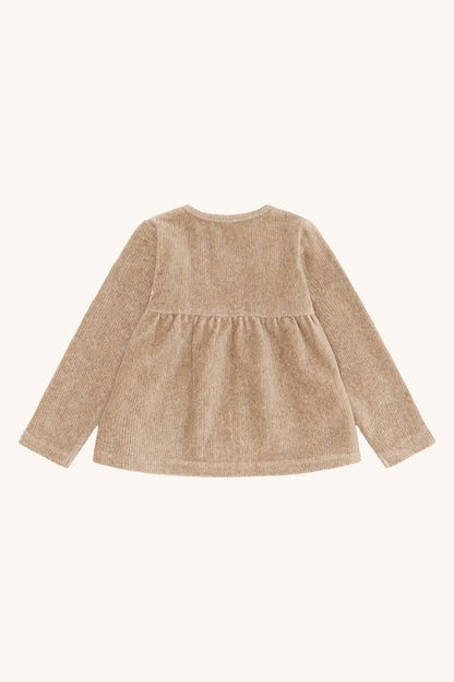 Hust & Claire Veloursjacke Beige Herzen Mädchen Mokkini Kindermode Jacke