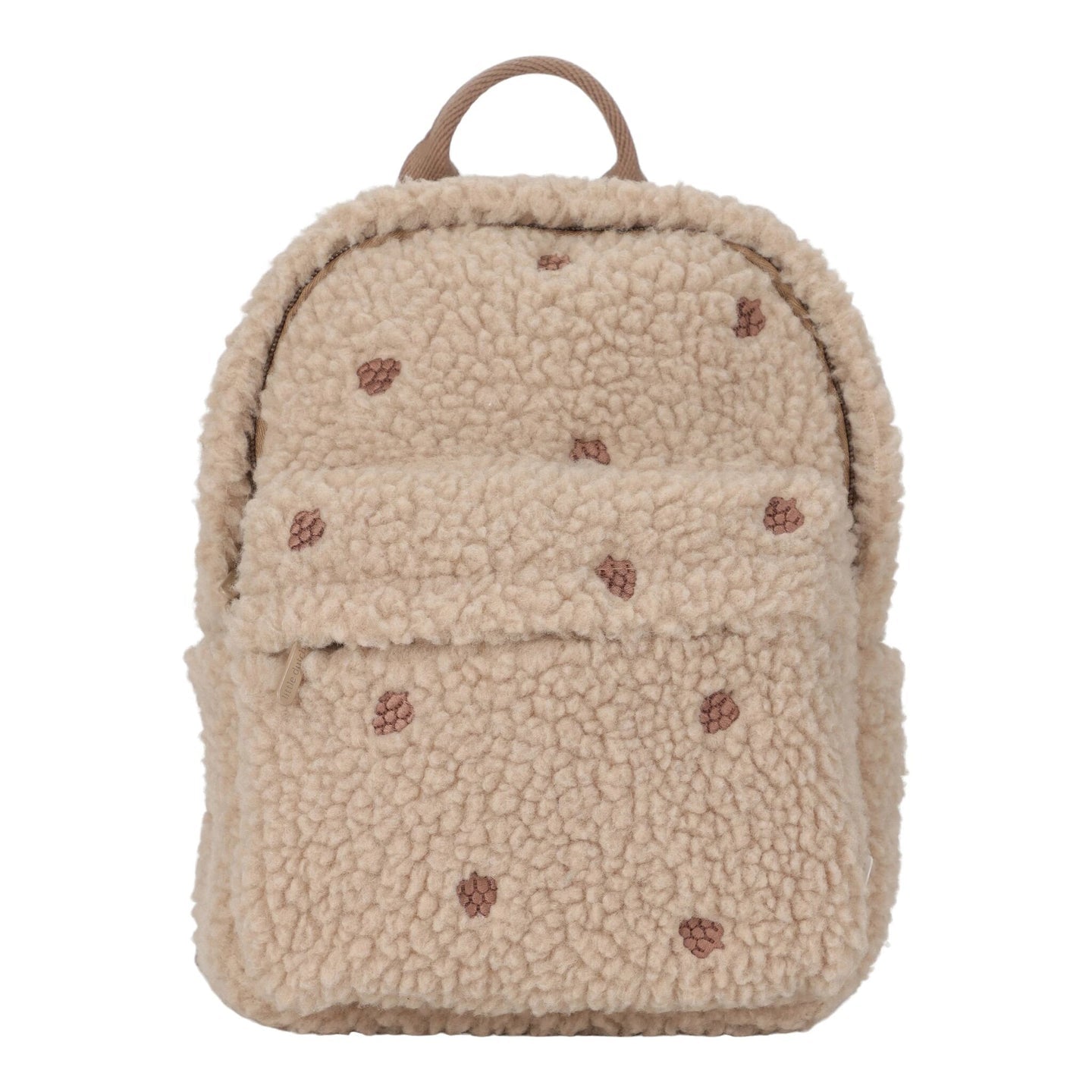 Little Dutch Teddy-Rucksack Fairy Garden in Sand mit gestickten Blumen – Ansicht 1