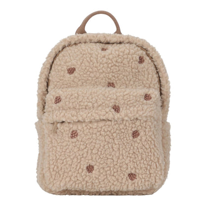 Little Dutch Teddy-Rucksack Fairy Garden in Sand mit gestickten Blumen – Ansicht 1
