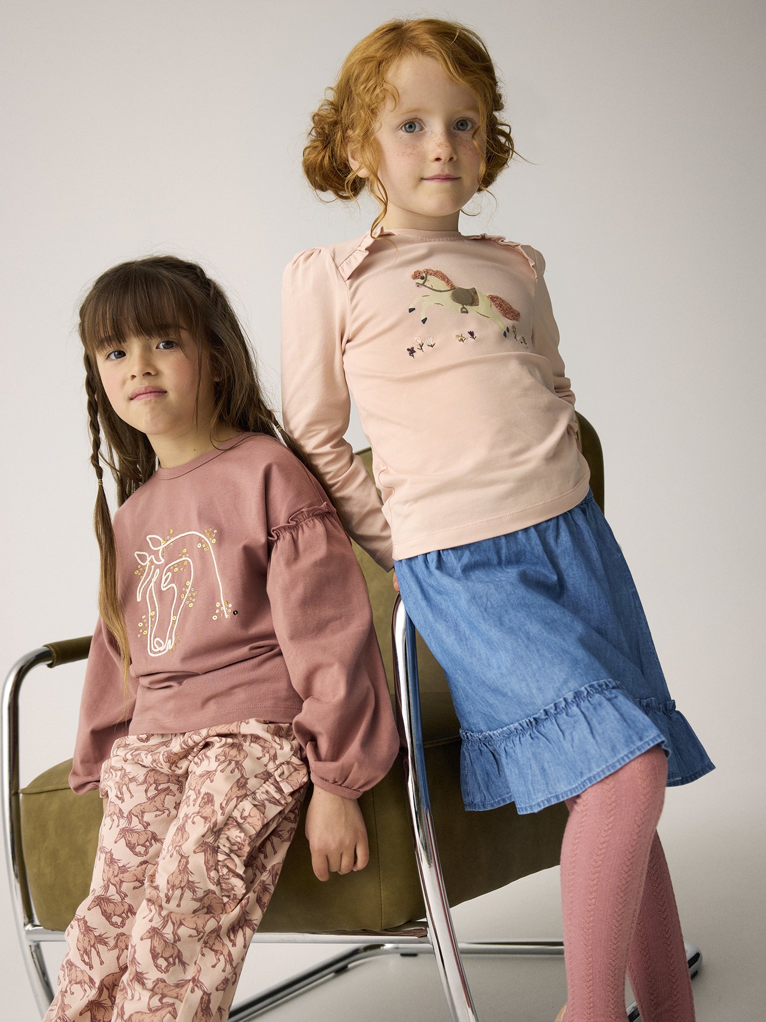 Minymo Mädchen Langarmshirt strukturiert – Rosa