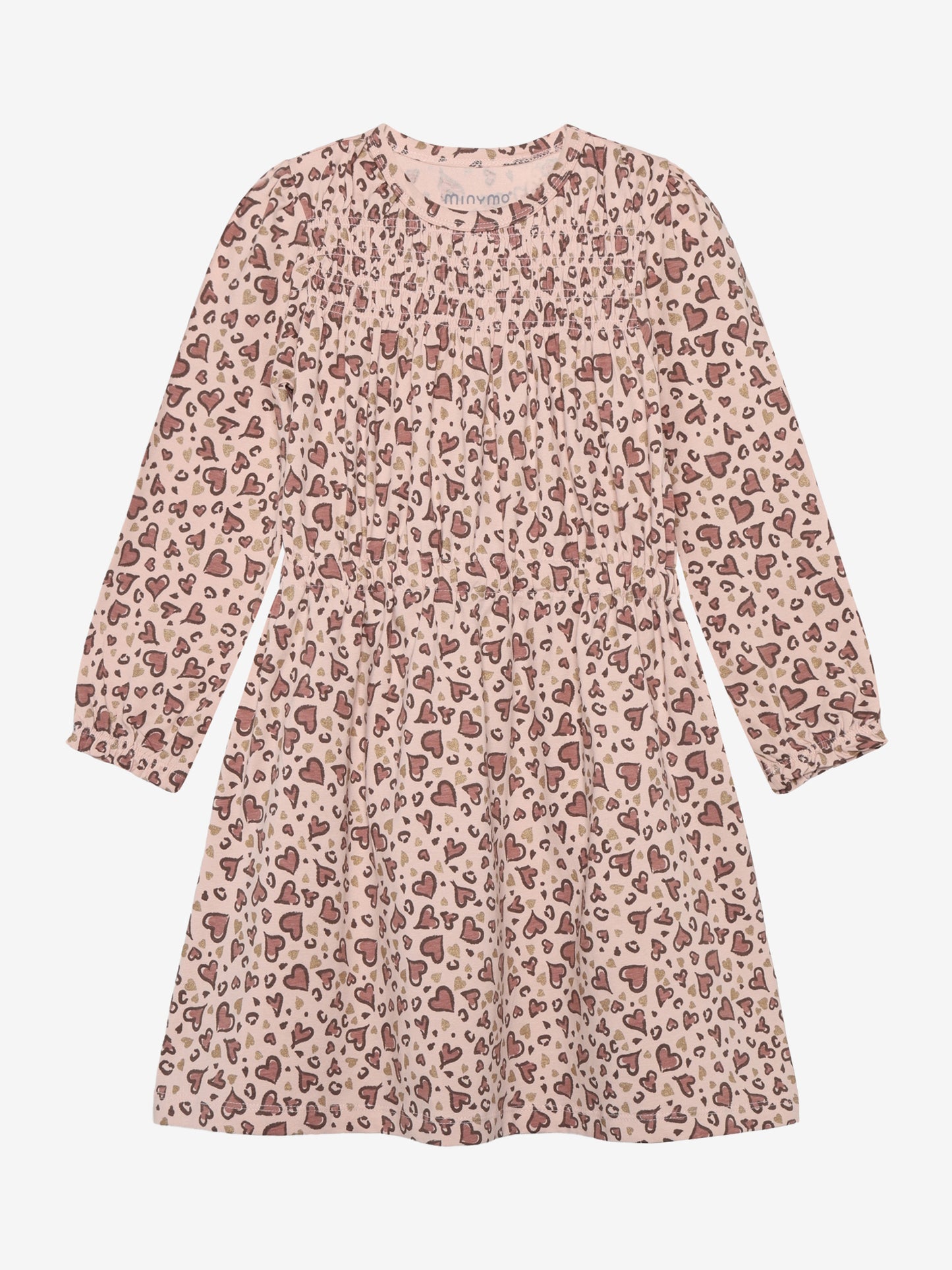 Minymo Mädchen Kleid mit Herzchenmuster