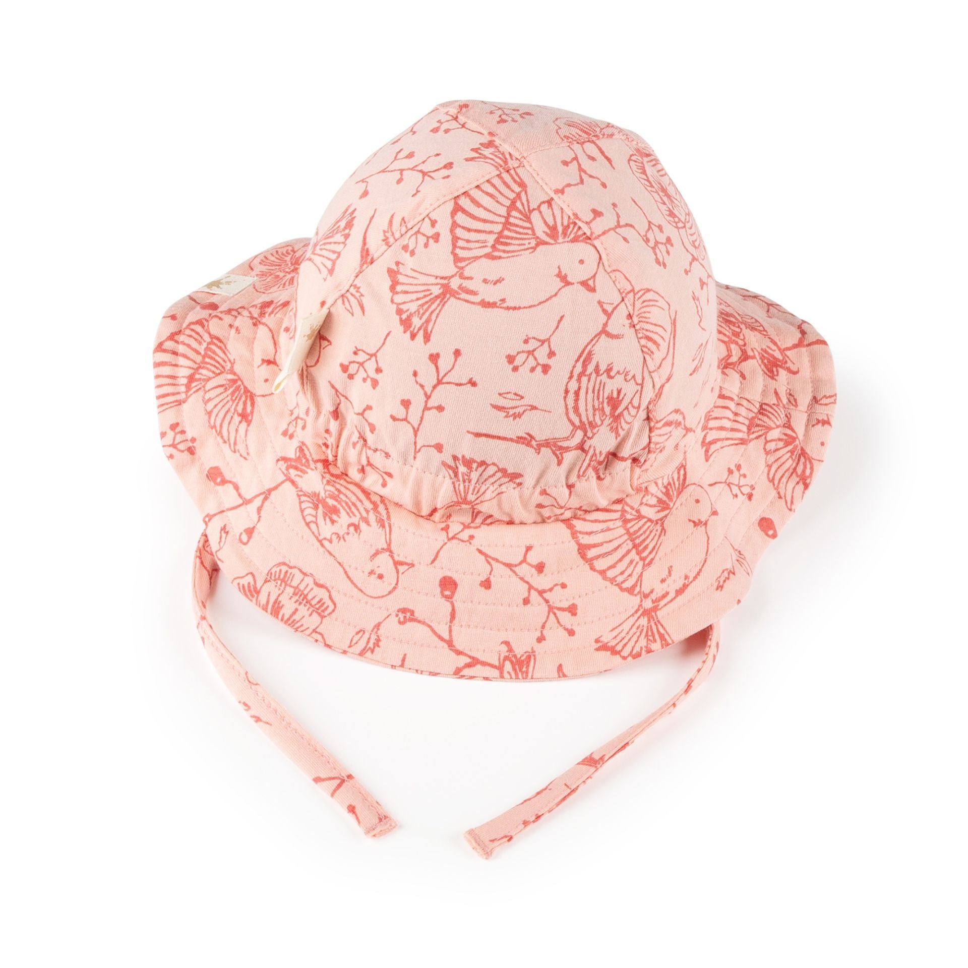 Sigikid Baby Sonnenhut Rosa mit Vögelchen & Blumen
