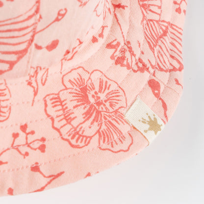 Sigikid Baby Sonnenhut Rosa mit Vögelchen & Blumen
