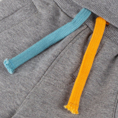Sigikid Baby Sweatbermuda Grau mit bunten Kordeln