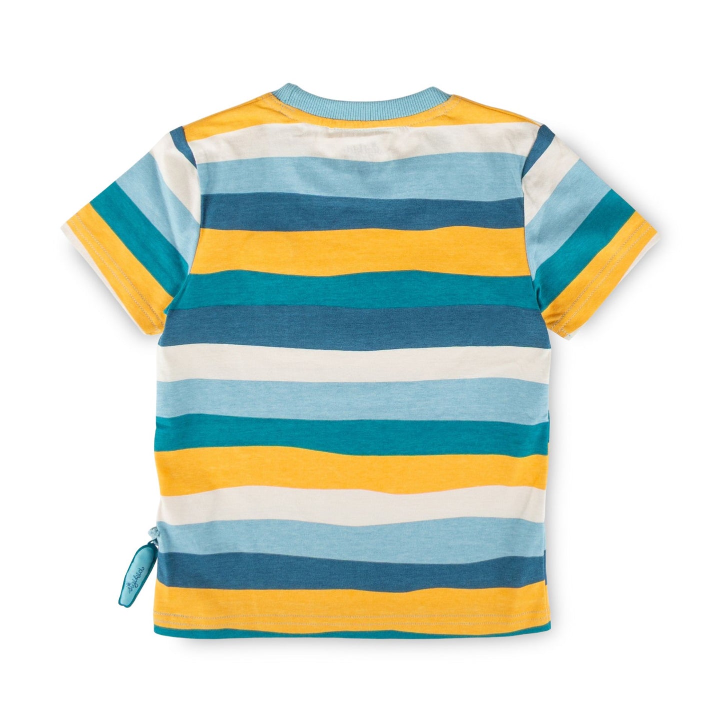 Sigikid Mini T-Shirt gestreift Petrol Gelb mit Wal