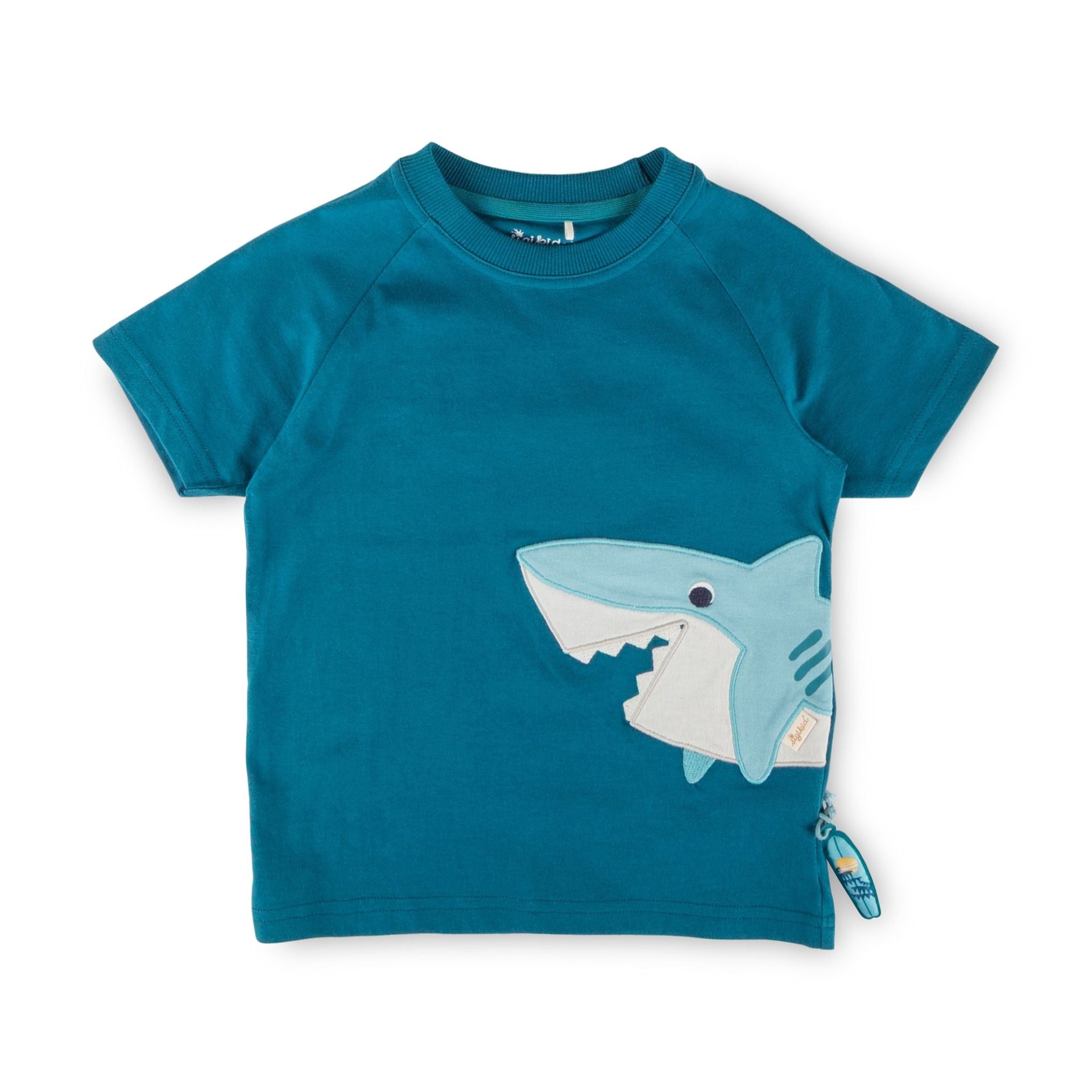 Sigikid Mini T-Shirt Petrol mit Hai-Motiv