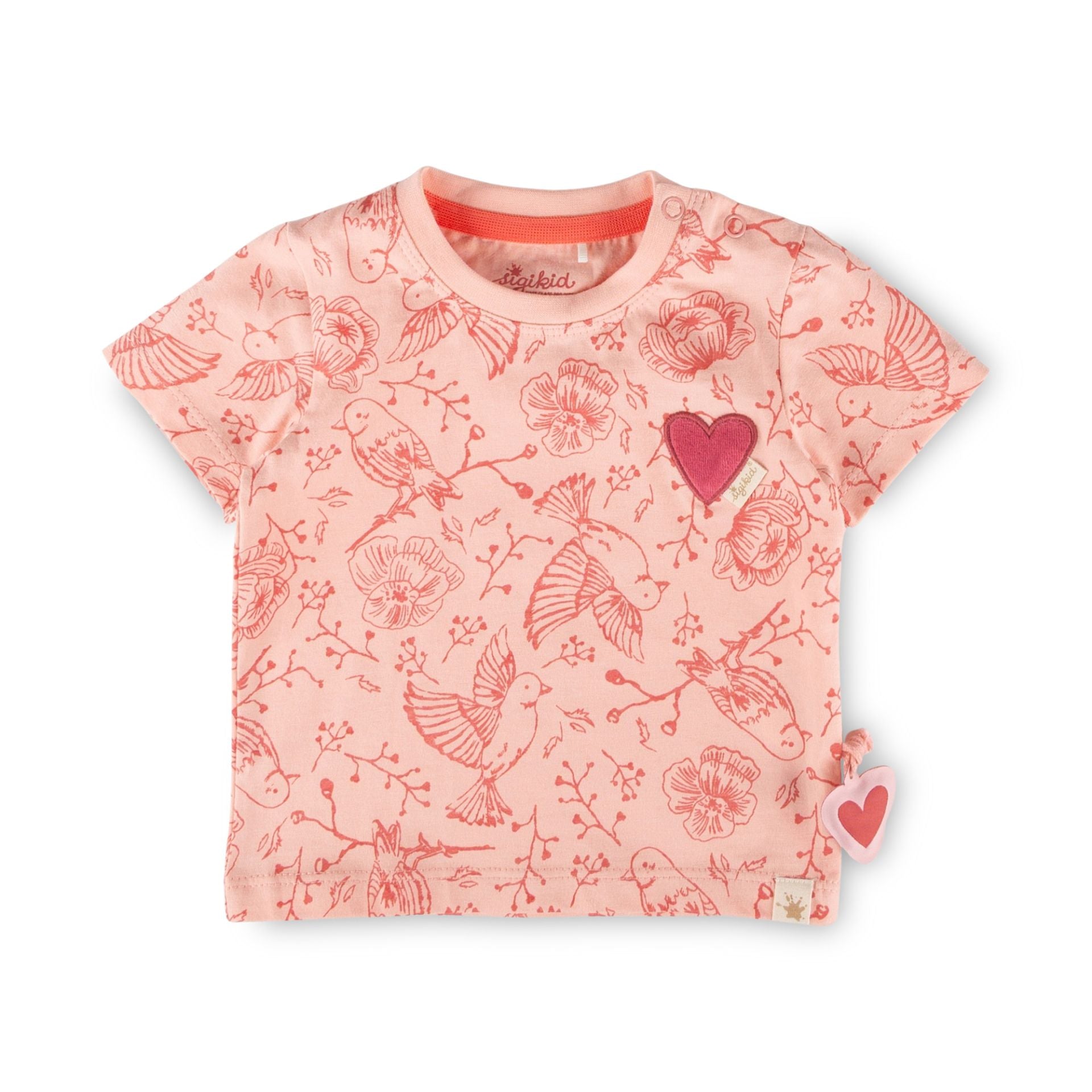 Sigikid Baby T-Shirt Rosa mit Vögelchen & Herz
