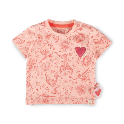 Sigikid Baby T-Shirt Rosa mit Vögelchen & Herz