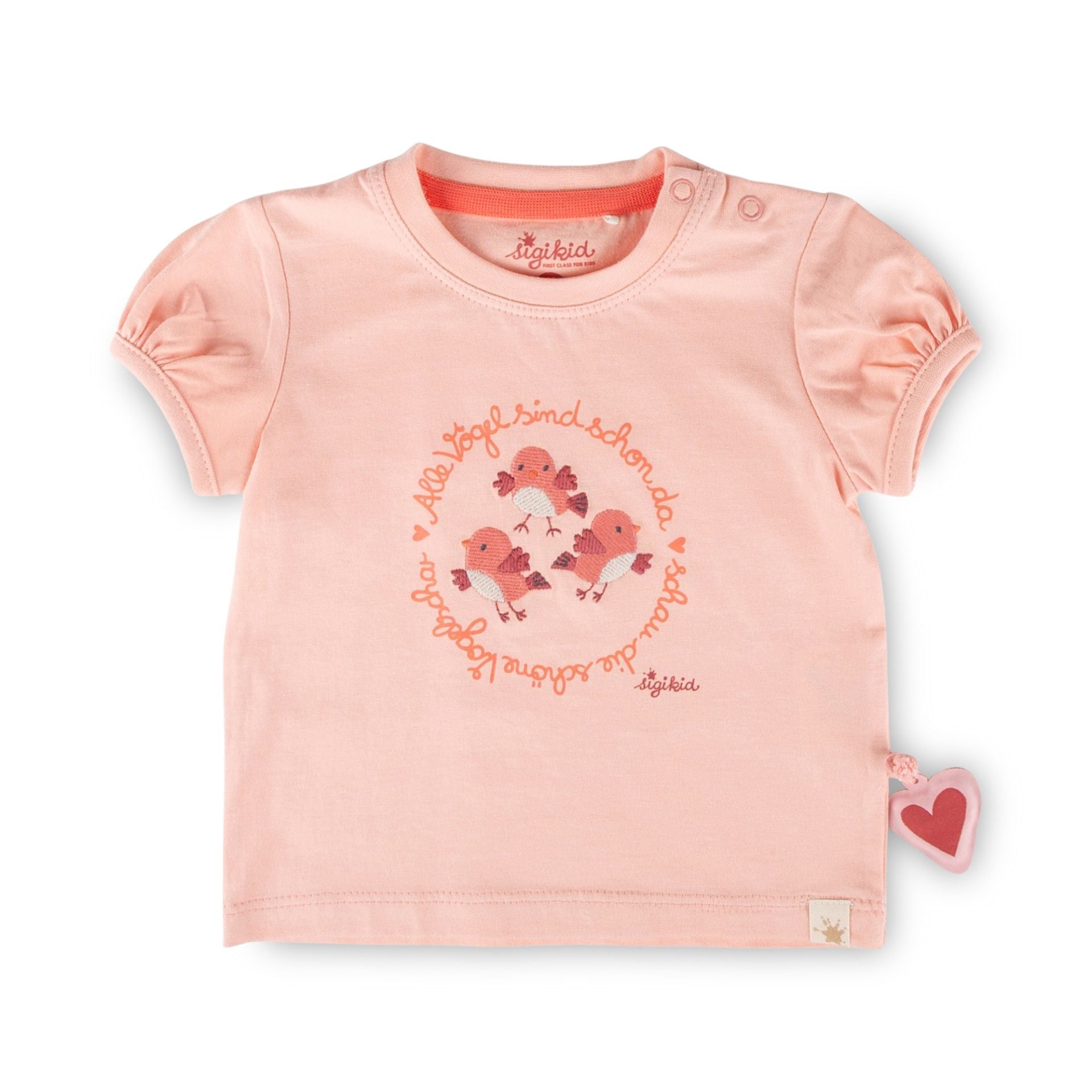 Sigikid Baby T-Shirt Rosa mit Vögelchen-Motiv