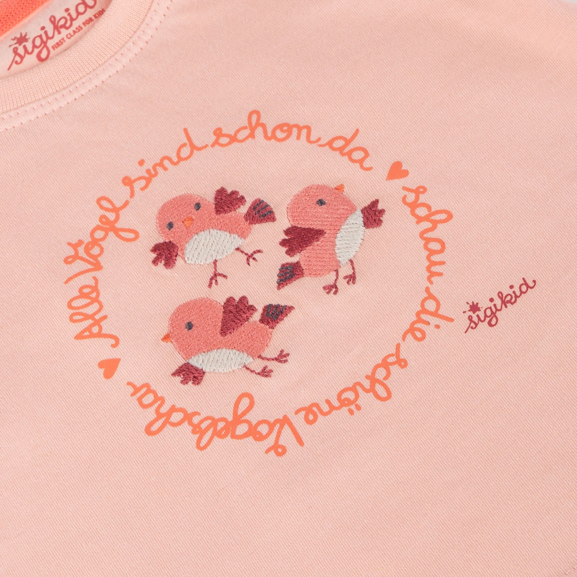 Sigikid Baby T-Shirt Rosa mit Vögelchen-Motiv