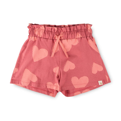 Sigikid Mini Shorts Altrosa mit Herz-Muster
