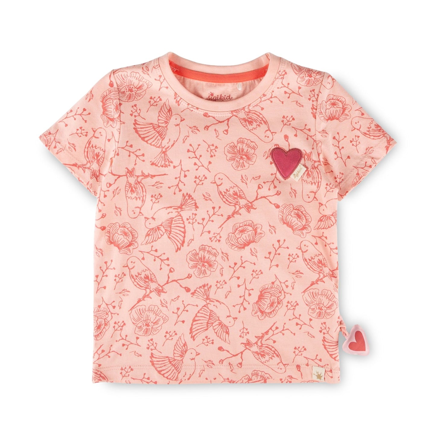Sigikid Mini T-Shirt Rosa mit Vögelchen & Herz