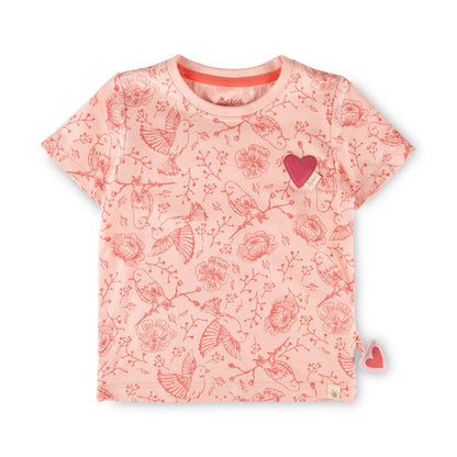 Sigikid Mini T-Shirt Rosa mit Vögelchen & Herz