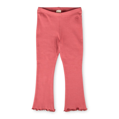 Sigikid Mini Bootcut Leggings Altrosa mit Rüschensaum