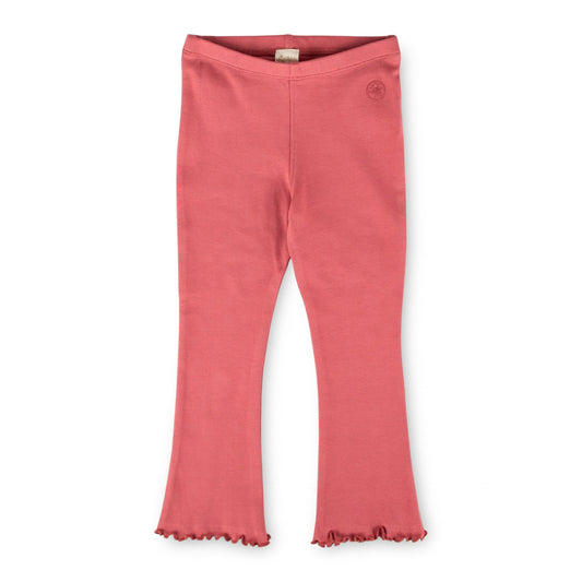 Sigikid Mini Bootcut Leggings Altrosa mit Rüschensaum