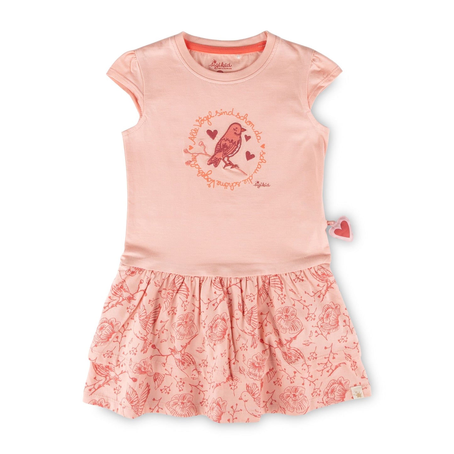 Sigikid Mini Kleid Rosa mit Vögelchen & Blumen