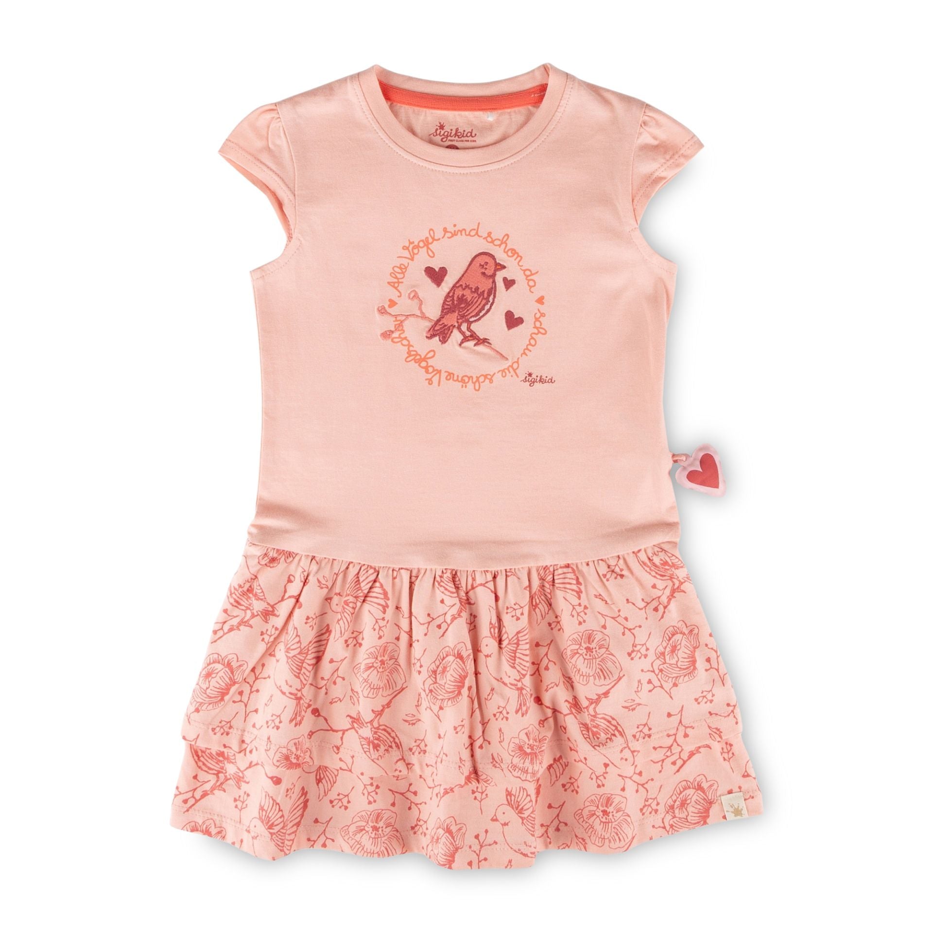 Sigikid Mini Kleid Rosa mit Vögelchen & Blumen