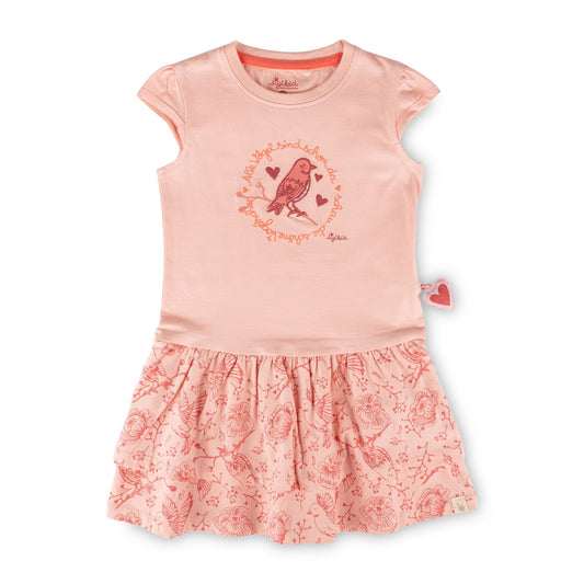 Sigikid Mini Kleid Rosa mit Vögelchen & Blumen