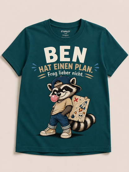 Mokkini T-Shirt Waschbär mit Wunschname