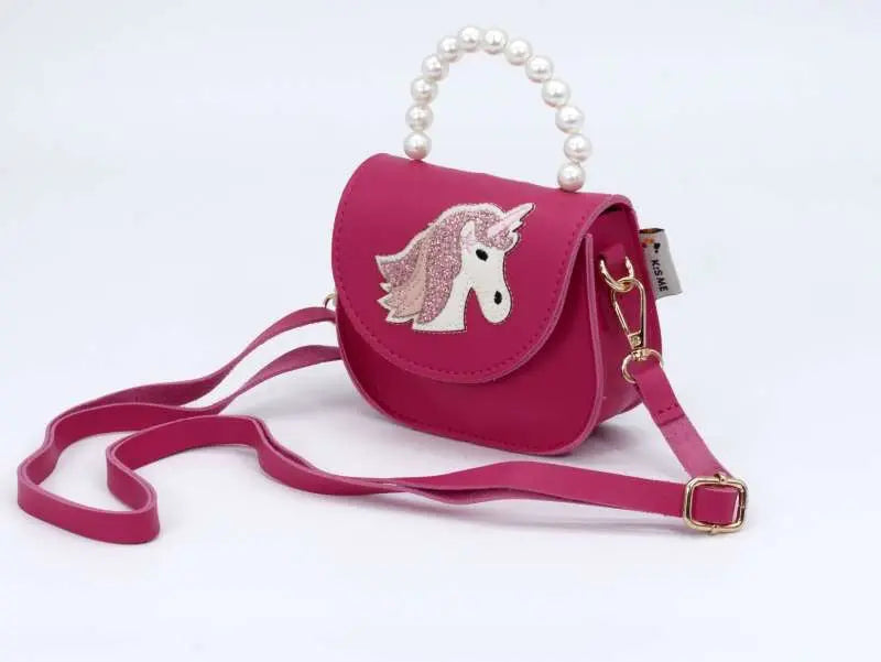 KisMe Tasche Einhorn mit Perlenbügel - Pink - Tasche - KisMe