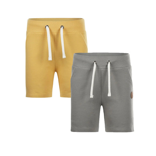 Koko Noko Jungen-Sweatshorts im 2er-Pack – Gelb & Grau Mokkini Kindermode