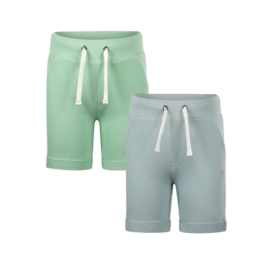 Koko Noko Jungen-Sweatshorts im 2er-Pack – Mint & Hellblau Mokkini Kindermode