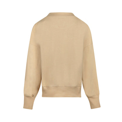 No Way Monday Mädchen Sweatshirt in Beige mit Glitzerschriftzug