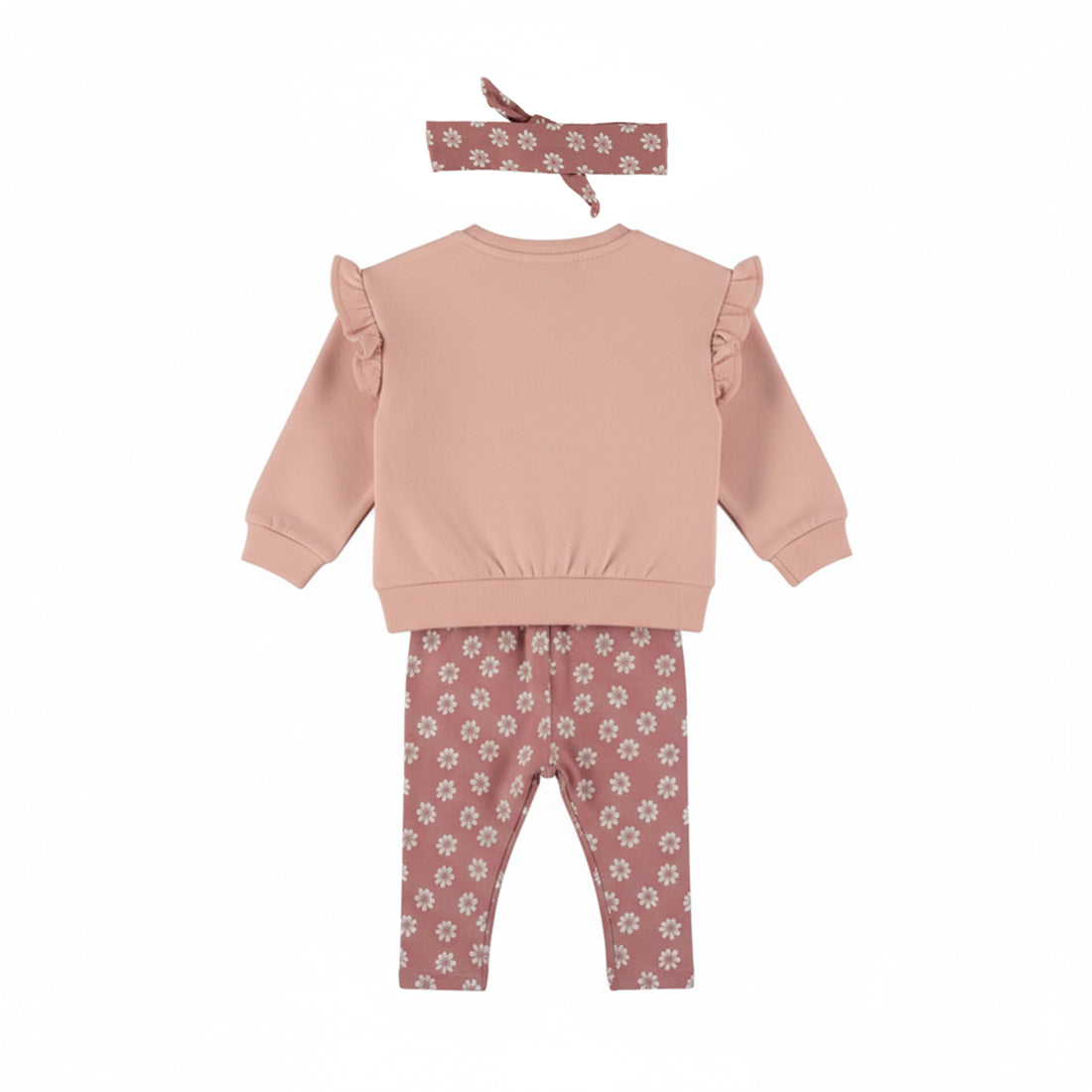 Dirkje Mädchen 3-tlg. Set mit Sweatshirt, Leggings & Stirnband in Altrosa - M60303-35_0_02