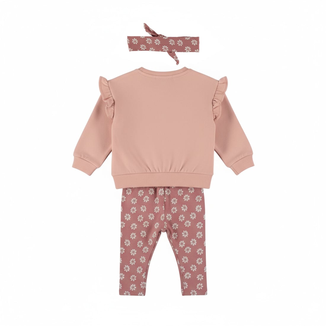 Dirkje Mädchen 3-tlg. Set mit Sweatshirt, Leggings & Stirnband in Altrosa - M60303-35_3