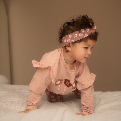 Dirkje Mädchen 3-tlg. Set mit Sweatshirt, Leggings & Stirnband in Altrosa - M60303-35_4