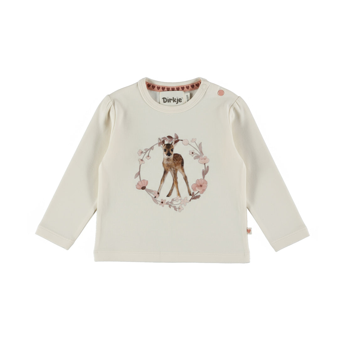 Dirkje Mädchen Langarmshirt in Cremeweiß - M60321-35