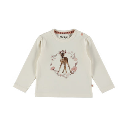 Dirkje Mädchen Langarmshirt in Cremeweiß - M60321-35_1