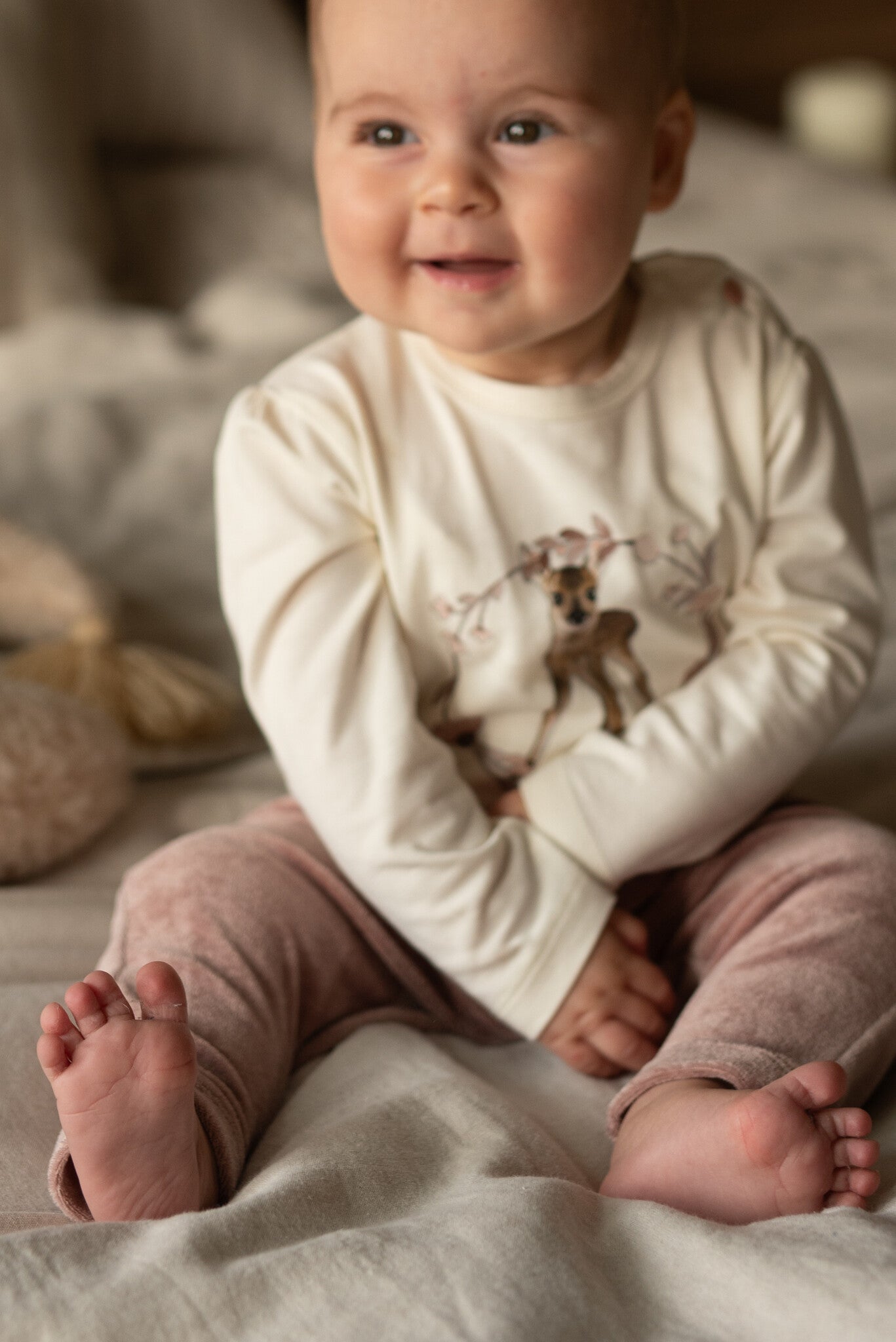 Dirkje Mädchen Langarmshirt in Cremeweiß - M60321-35_2