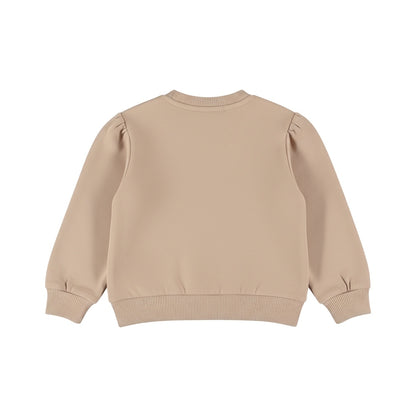 Dirkje Mädchen Sweatshirt in Taupe - M60355-35_3