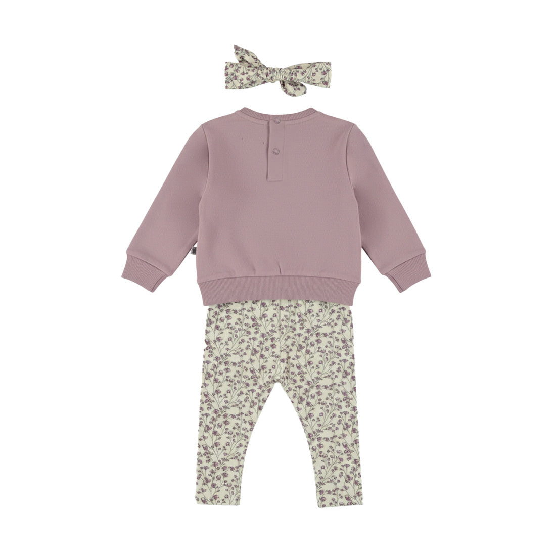 Dirkje Mädchen 3-tlg. Set mit Sweatshirt, Leggings & Stirnband in Beere - M60381-35_3